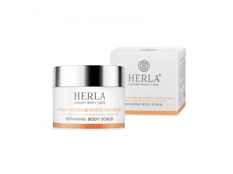 HERLA LUXURY BODY CARE regeneruojantis kūno šveitiklis Gingo Biloba and White Mulberry Body Scrub 200ml